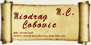 Miodrag Čobović vizit kartica